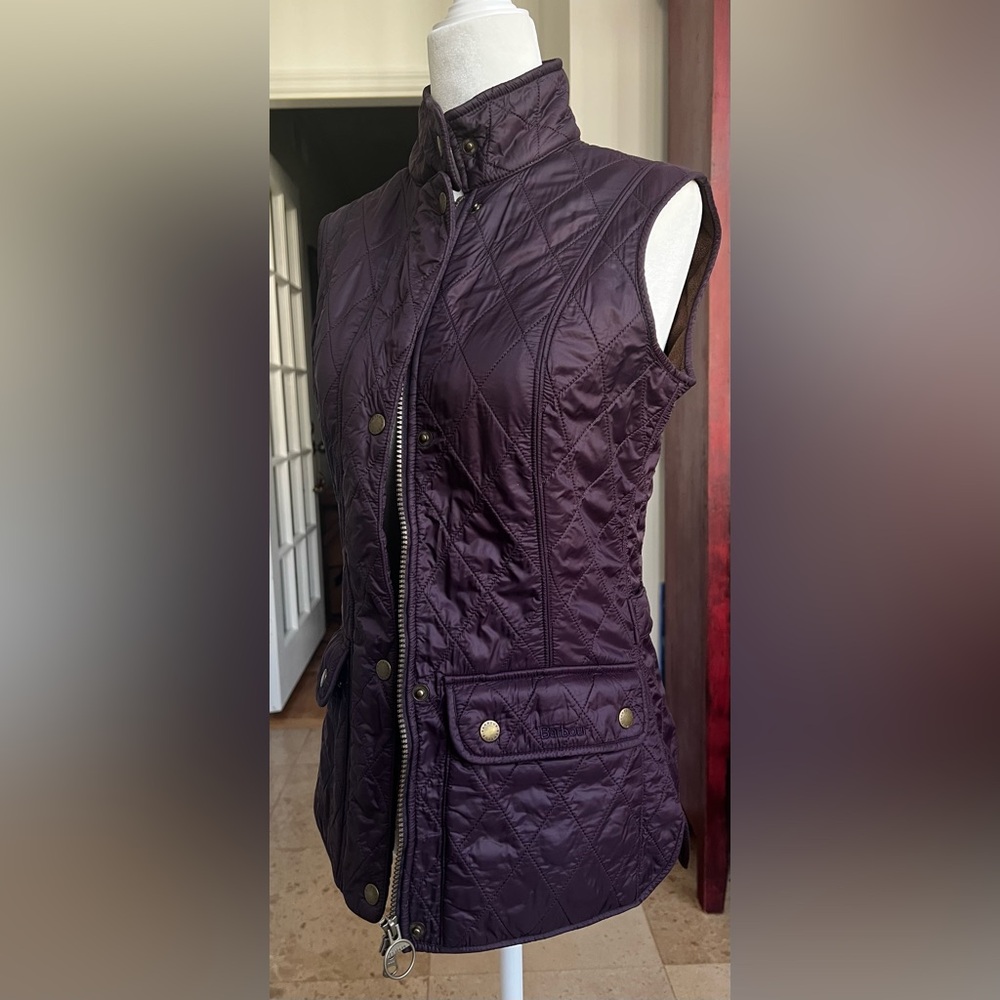 Barbour Women's Deep Purple Quilted Vest size 4